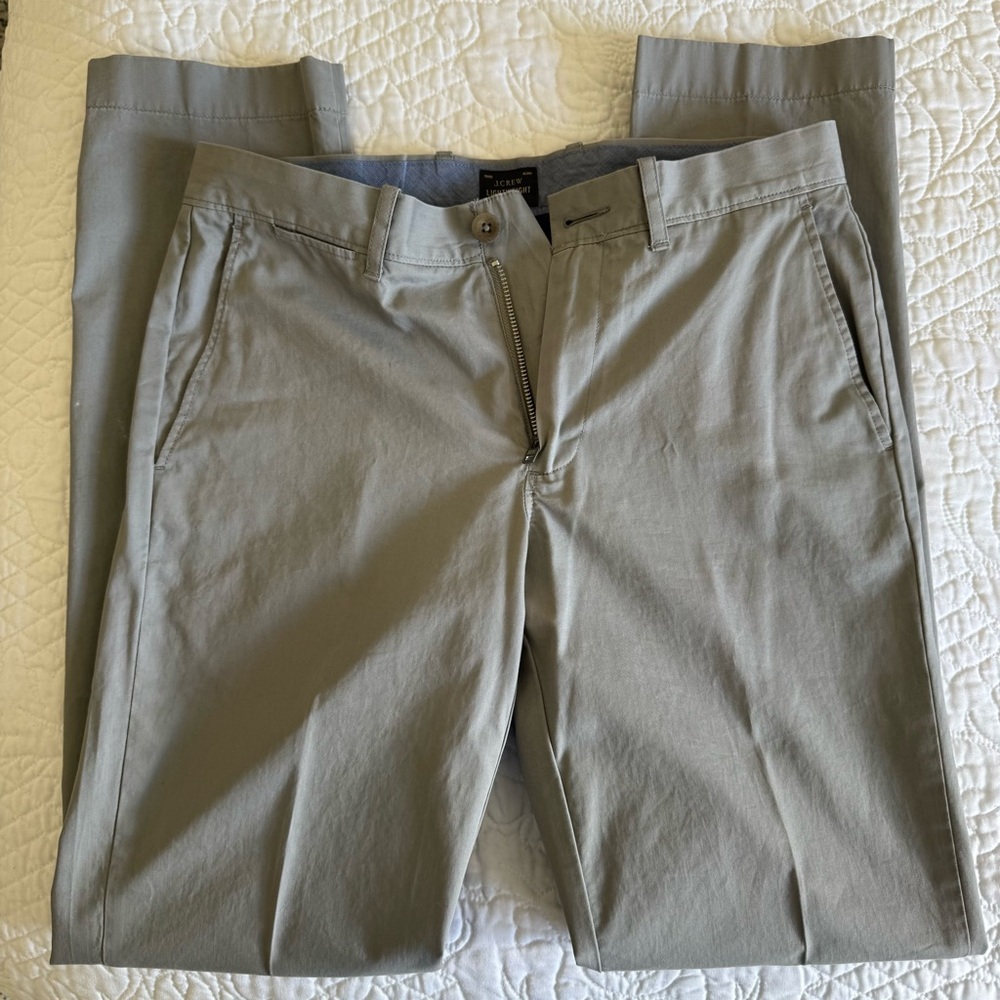J. Crew Men's Light Gray Chinos